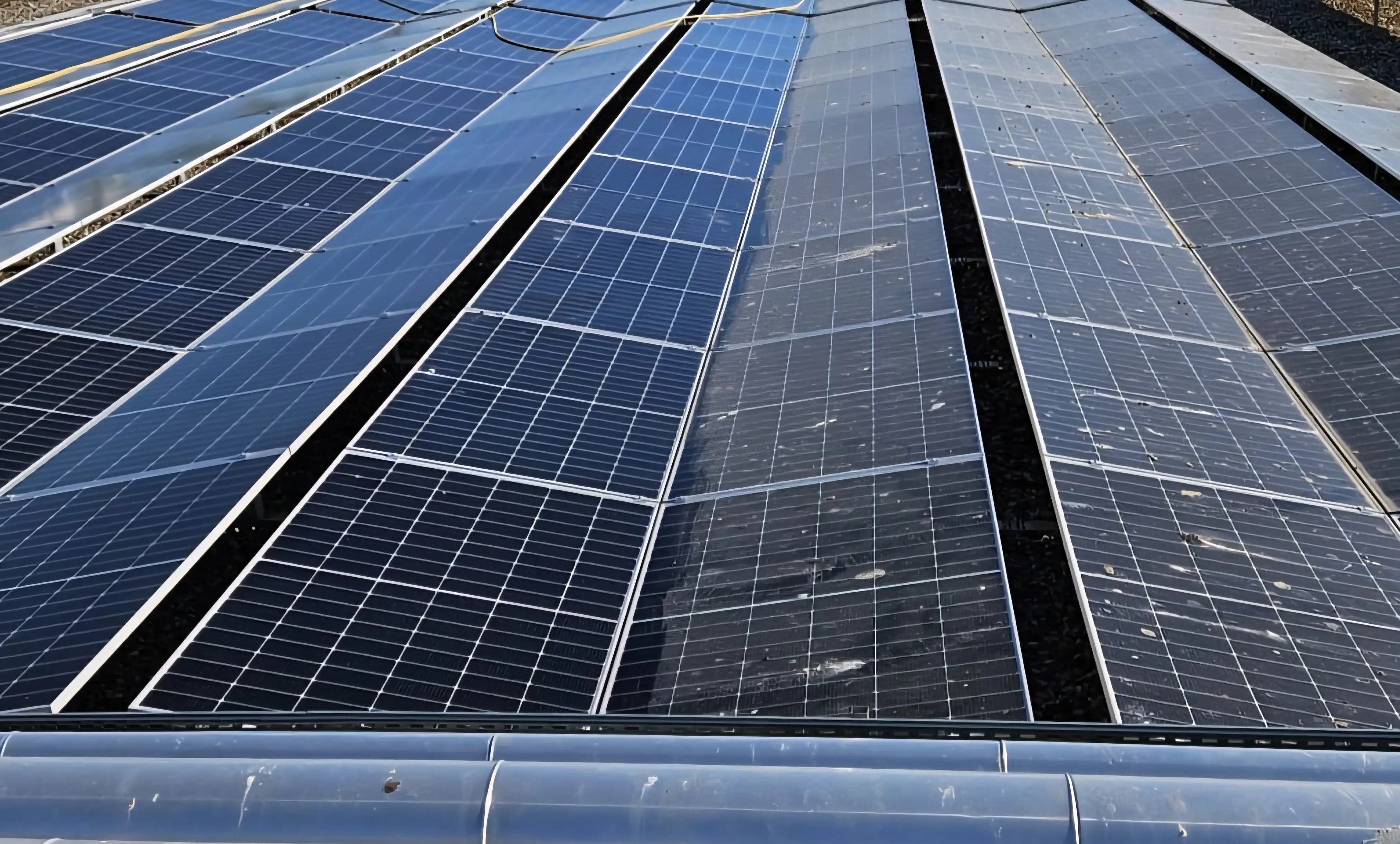 Solar panel cleaning process